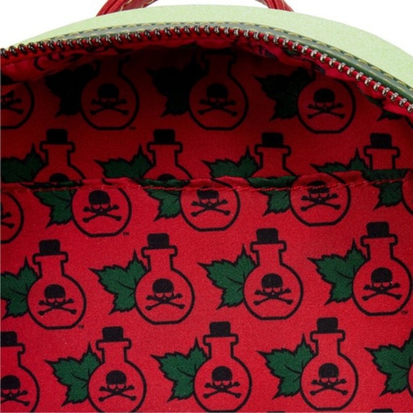 Brand New! Loungefly Poison Ivy Glow in the Dark Mini Backpack + Wallet 💚 - Picture 12 of 13